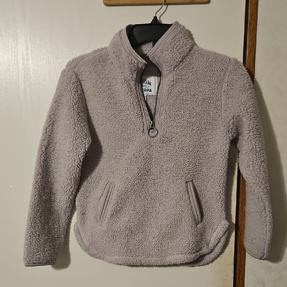 Cozy Sherpa Kids Hoodie - Gray - Picture 1 of 4